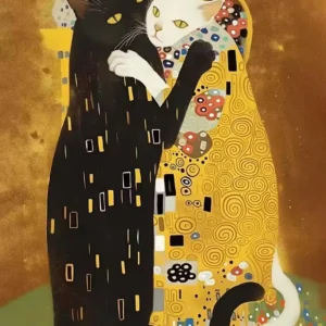 Kot w stylu Klimta - Pocałunek A