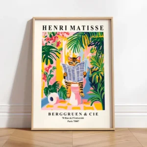 Plakat Kot na Toalecie Wzór 1
