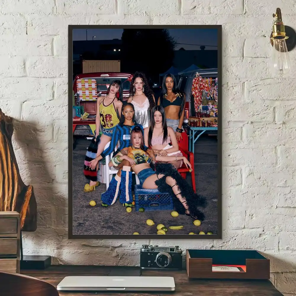 Katseye - plakat zespołu K-pop Czarny4
