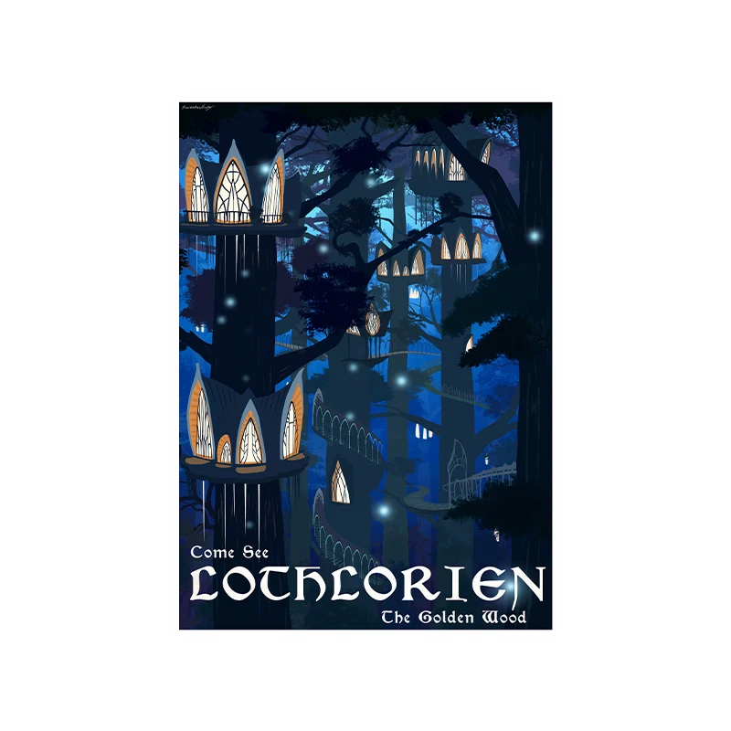 Plakat krajobraz Śródziemia - grafika fantasy Wzór 2