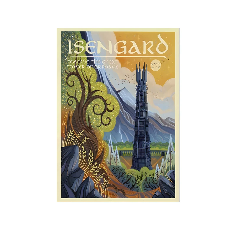 Plakat krajobraz Śródziemia - grafika fantasy Wzór 3