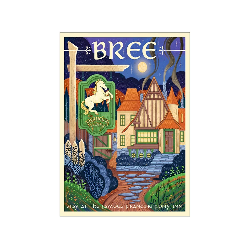 Plakat krajobraz Śródziemia - grafika fantasy Wzór 4