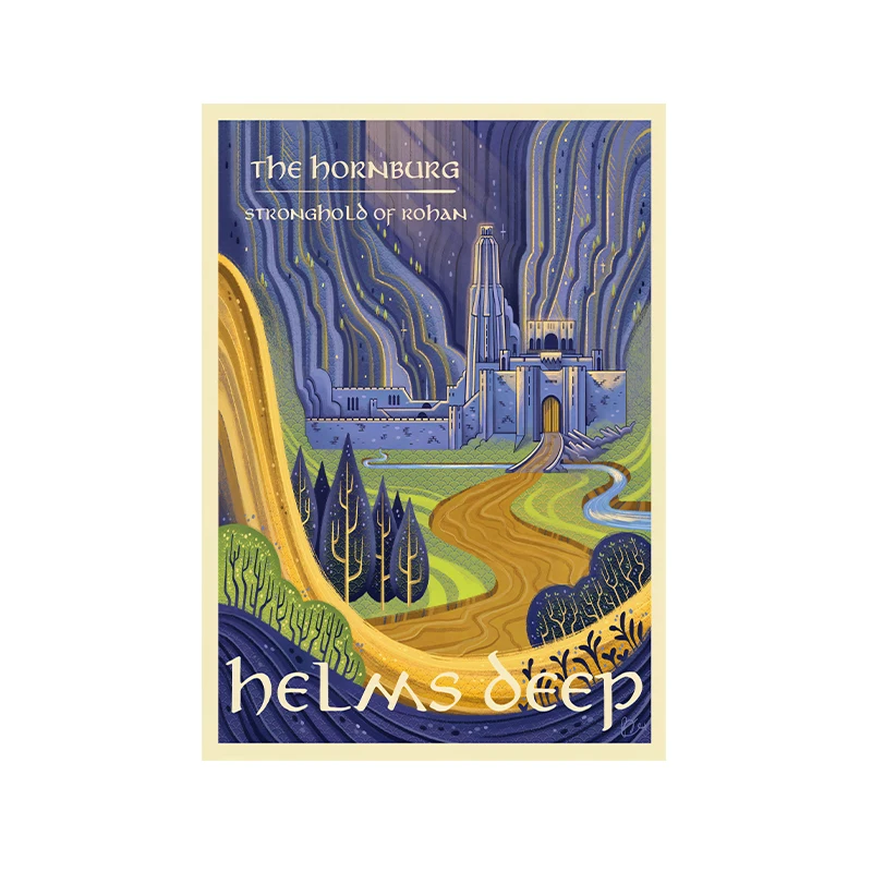 Plakat krajobraz Śródziemia - grafika fantasy Wzór 5