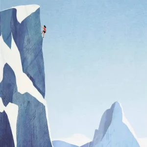Plakat krajobraz Yosemite minimalistyczny Zielony