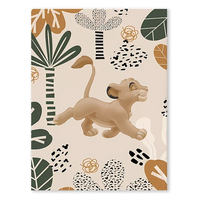 Plakat Król Lew - zwierzęta safari dla dziecka Wzór 2