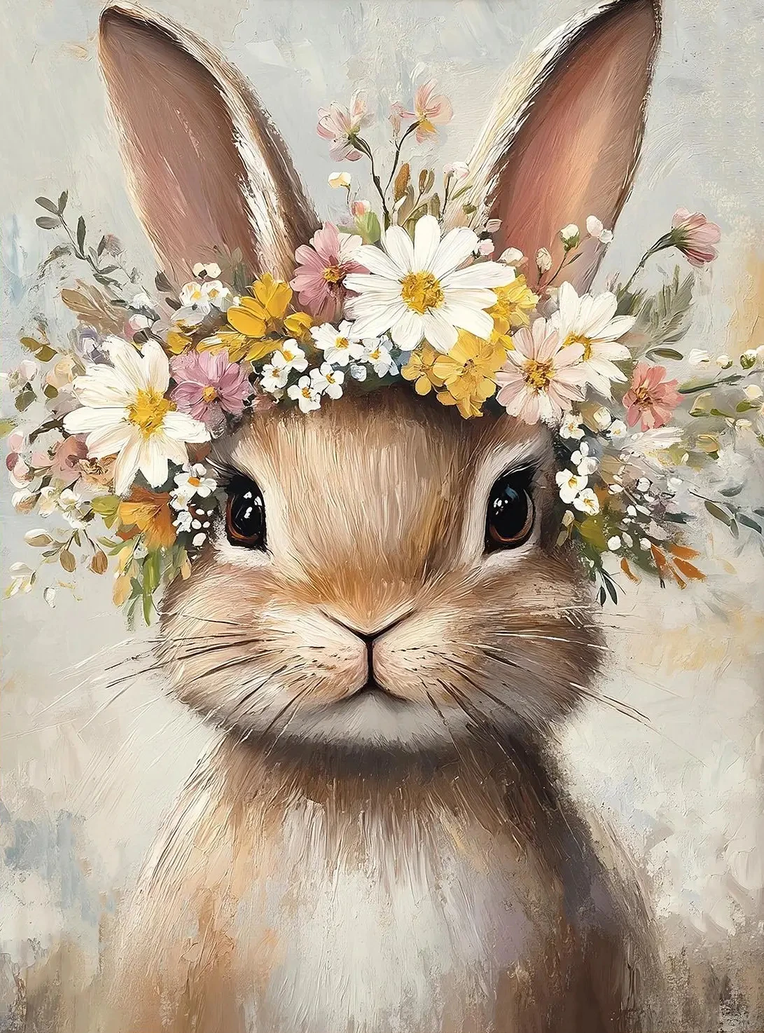 Plakat króliczek wielkanocny - wiosenna grafika do pokoju Fioletowy/фиолетовый