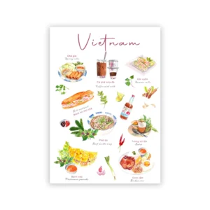 Wietnamska kuchnia - plakat Banh Mi i Pho Wzór 1