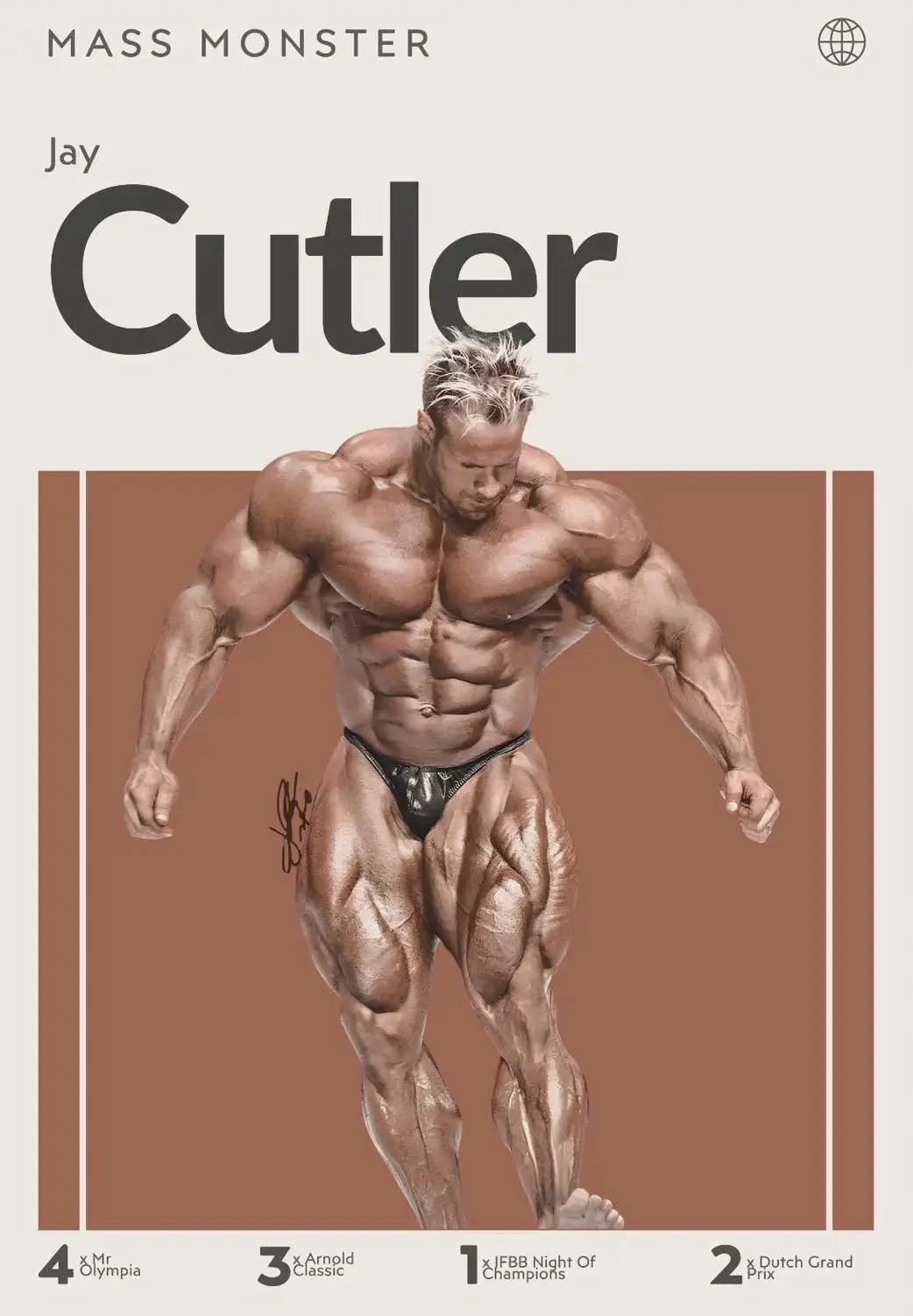 Plakat kulturystyczny Mr Olympia - Bumstead, Coleman Biały