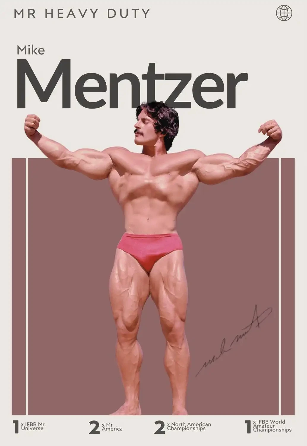 Plakat kulturystyczny Mr Olympia - Bumstead, Coleman Fioletowy