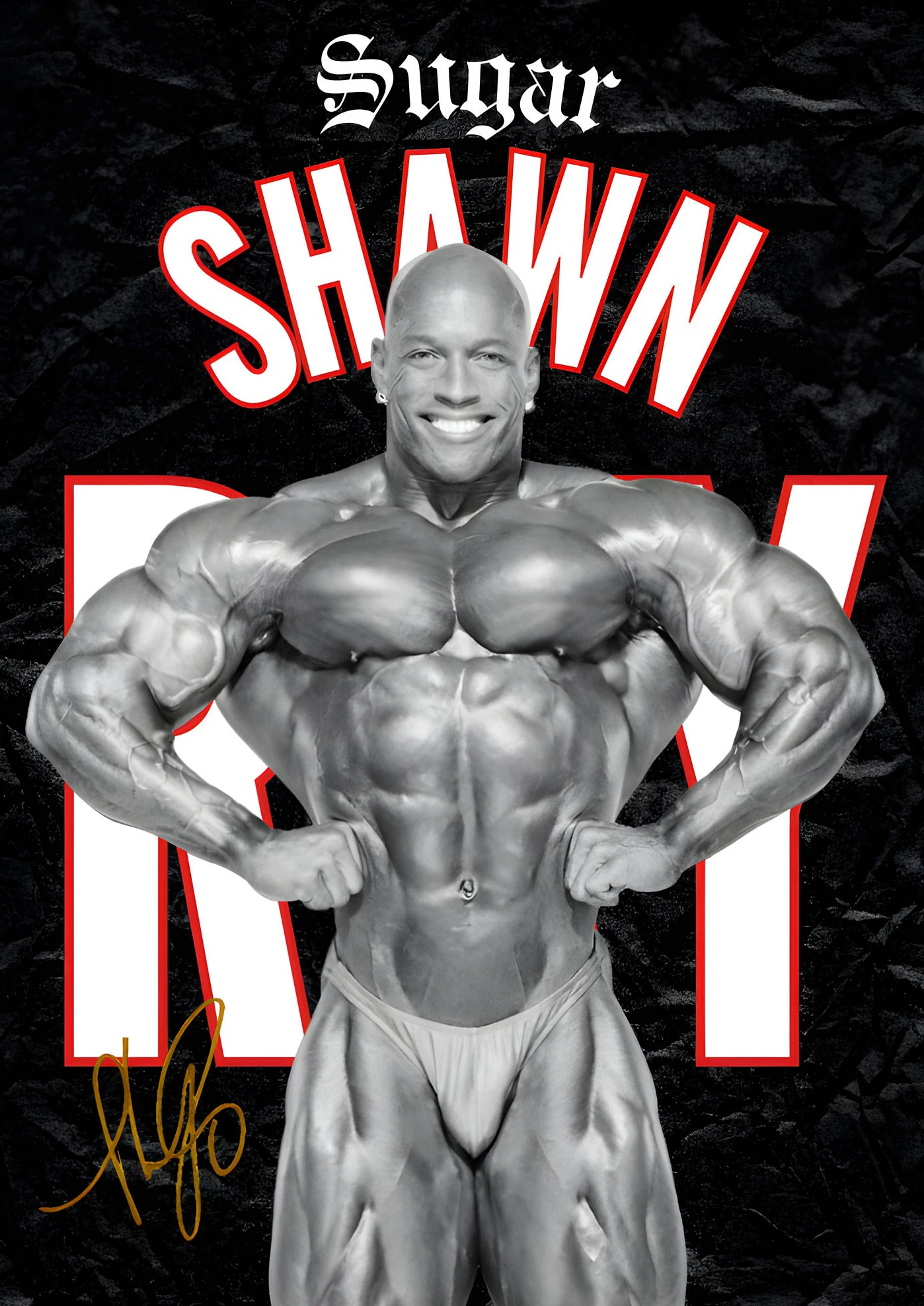 Plakat kulturyści i mistrzowie fitness Zielony