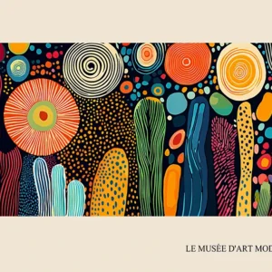 Yayoi Kusama - plakat kwiatowy w stylu japońskim Wzór 1
