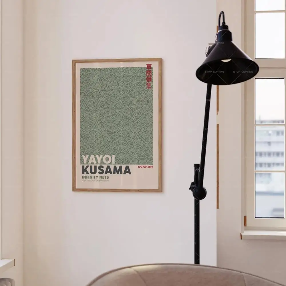 Plakat kwiatowy market w stylu Matisse i szałwiowej zieleni żółty