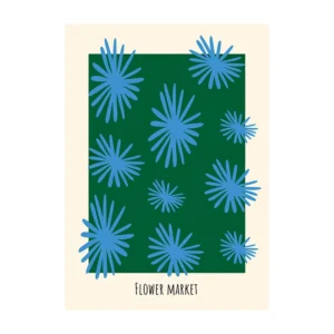 Plakat kwiatowy minimalistyczny - delikatna grafika do salonu Wzór 1