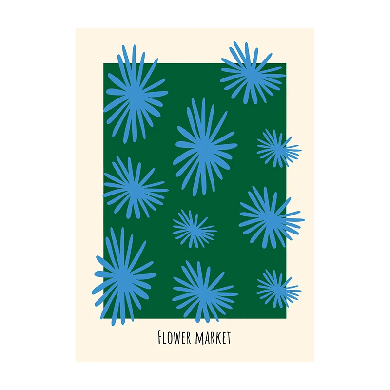 Plakat kwiatowy minimalistyczny - delikatna grafika do salonu Wzór 1