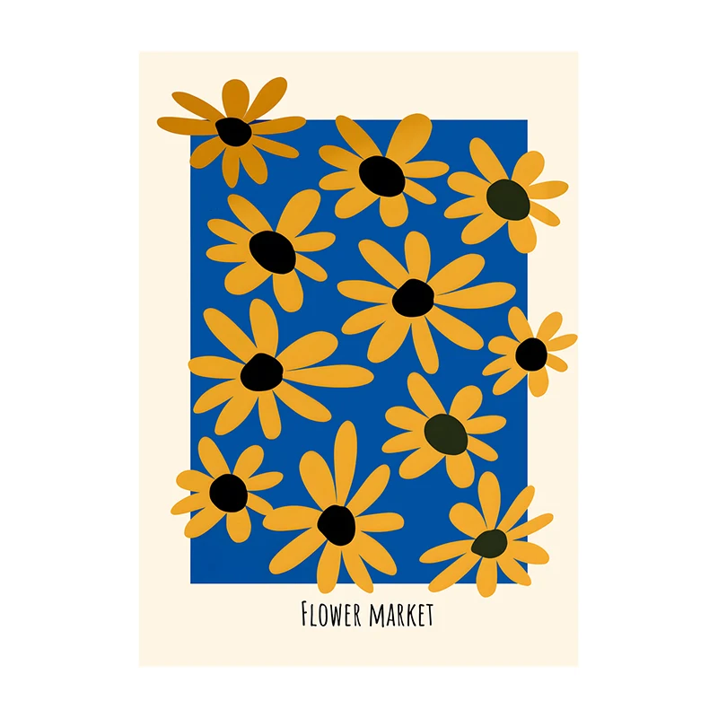 Plakat kwiatowy minimalistyczny - delikatna grafika do salonu Wzór 4