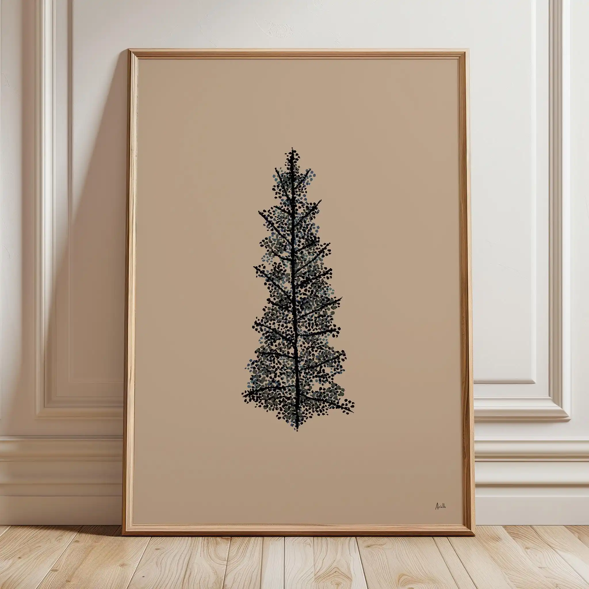 Plakat Kwiatowy Vintage Terakota Rośliny Czerwony