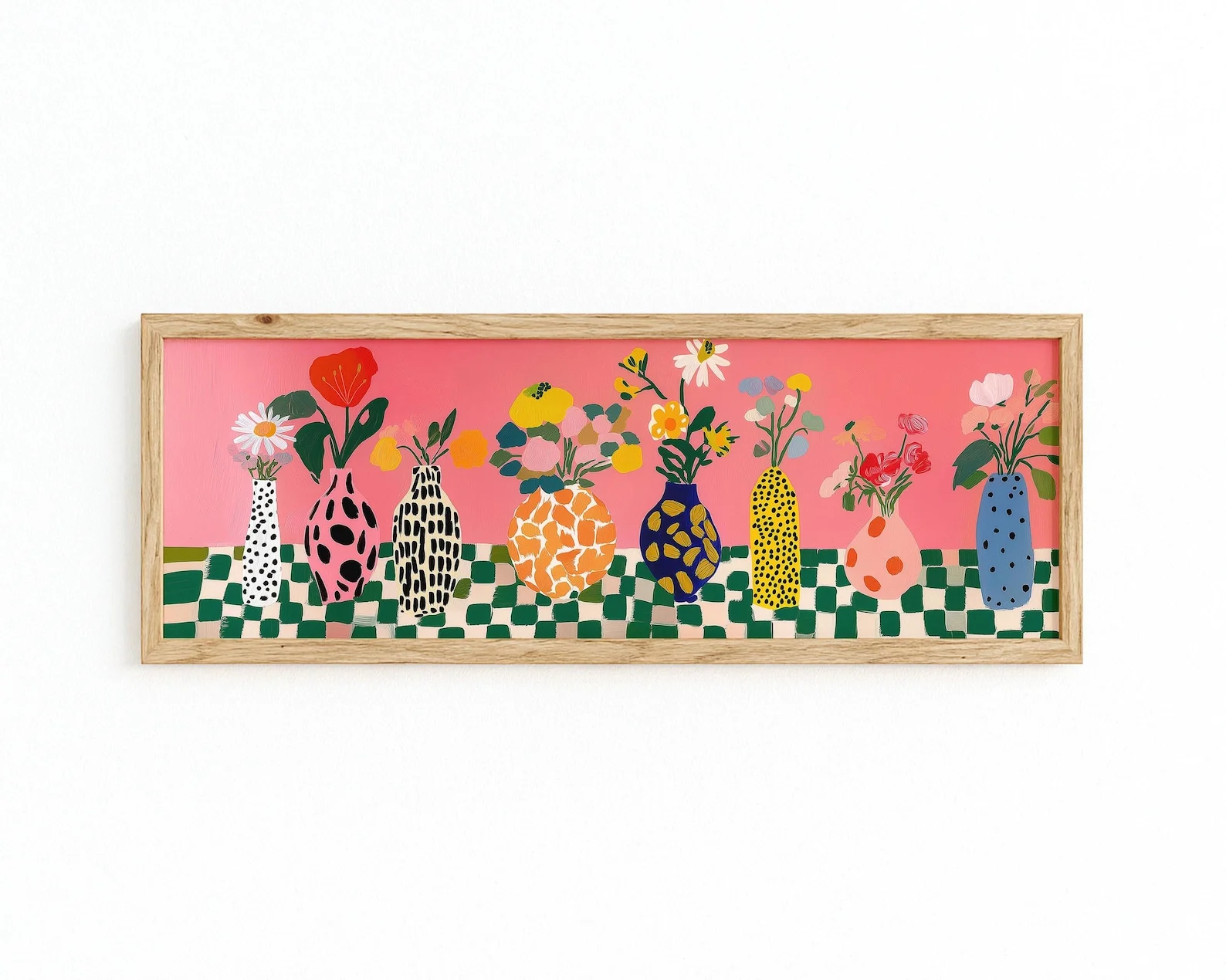 Kwiaty Matisse - panoramiczny plakat na płótnie Fioletowy