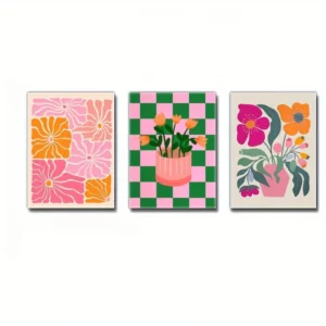 Plakat kwiaty w wazonach - boho minimal Ct 36