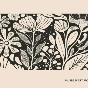Plakat kwiaty Yayoi Kusama do salonu Fioletowy/фиолетовый