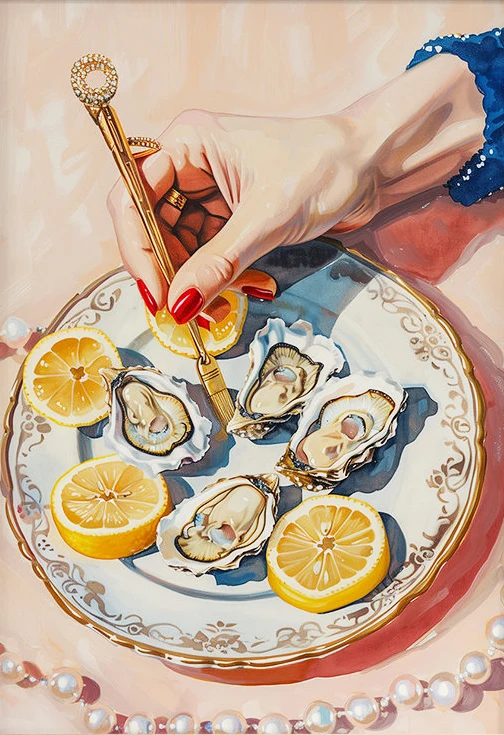 Plakat La Dolce Vita - akwarela do kuchni Fioletowy/фиолетовый