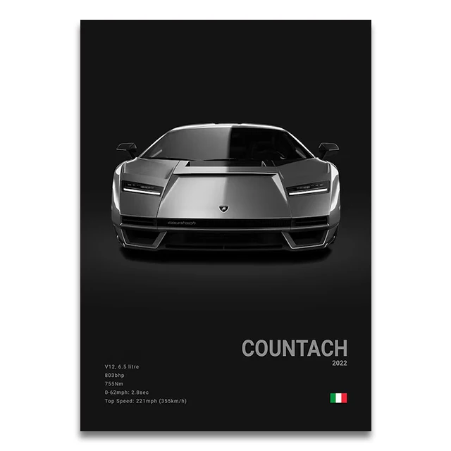 Plakat Lamborghini supersamochód Wzór 3
