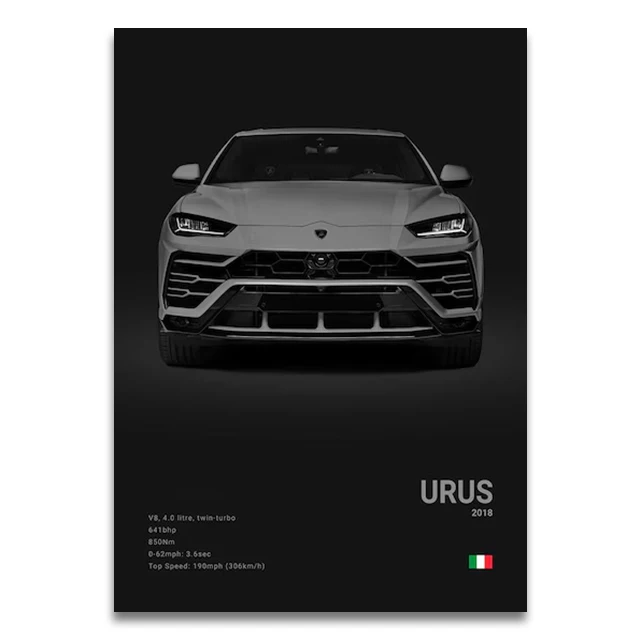 Plakat Lamborghini supersamochód Wzór 4