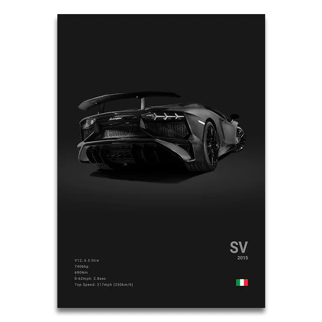 Plakat Lamborghini supersamochód Wzór 6