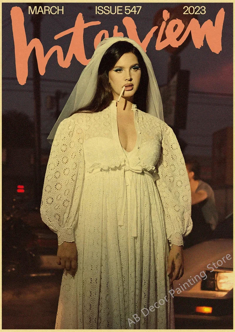 Plakat Lana Del Rey w stylu vintage Wzór 3