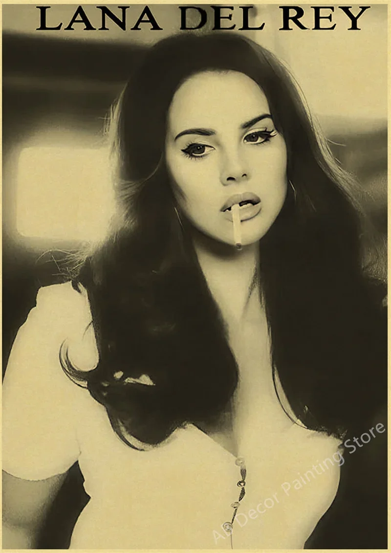 Plakat Lana Del Rey w stylu vintage Wzór 8