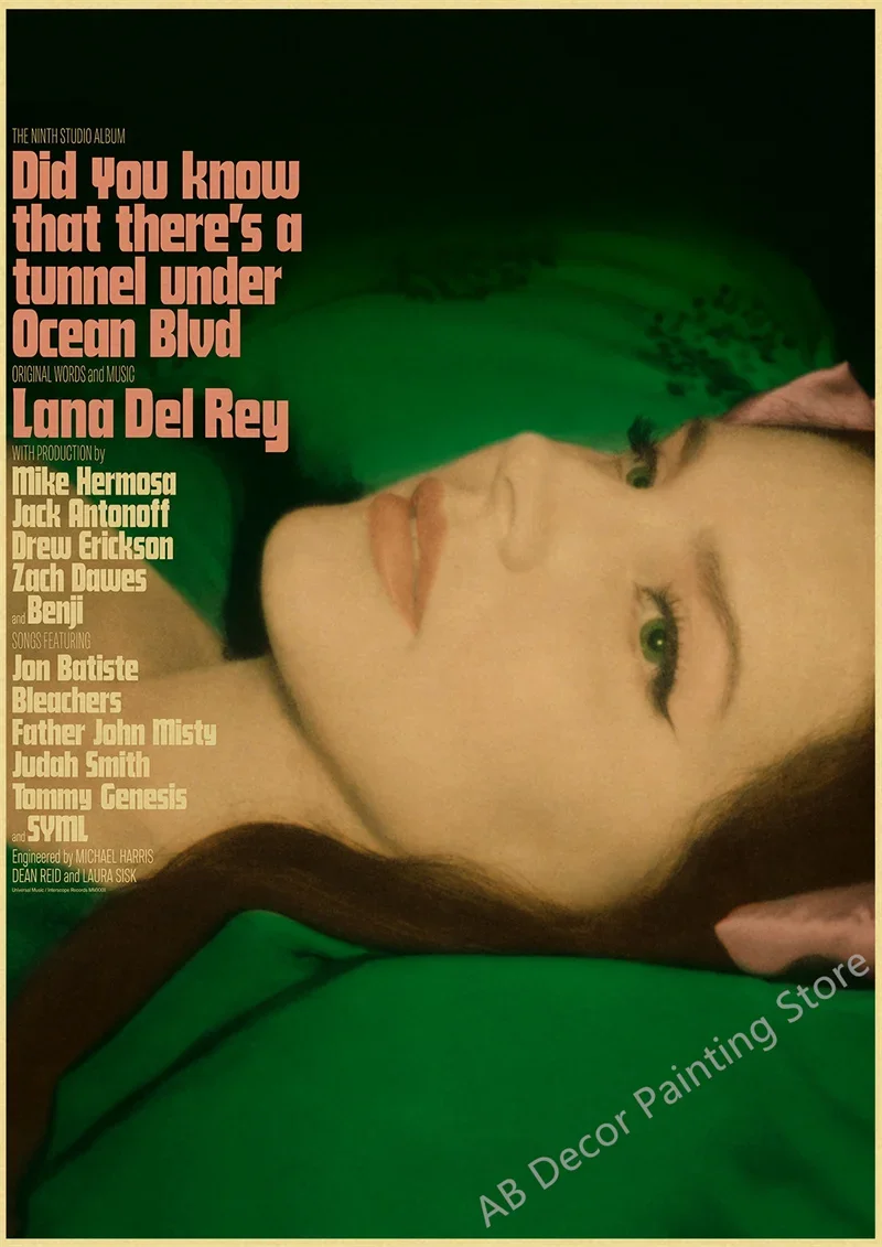 Plakat Lana Del Rey w stylu vintage Wzór 9