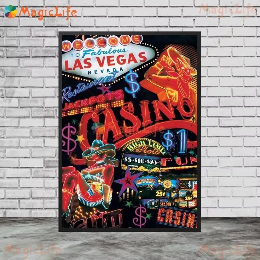 Plakat Las Vegas - kasyno w stylu retro Wzór 2