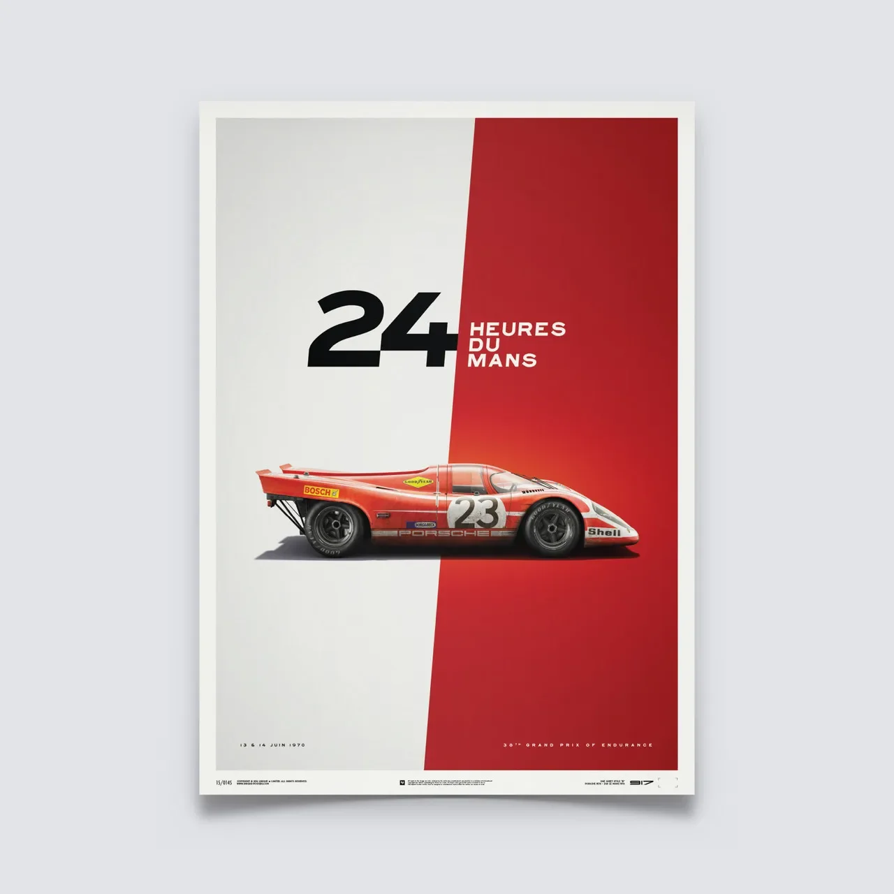 Plakat 24h Le Mans wyścigi vintage Wzór 9