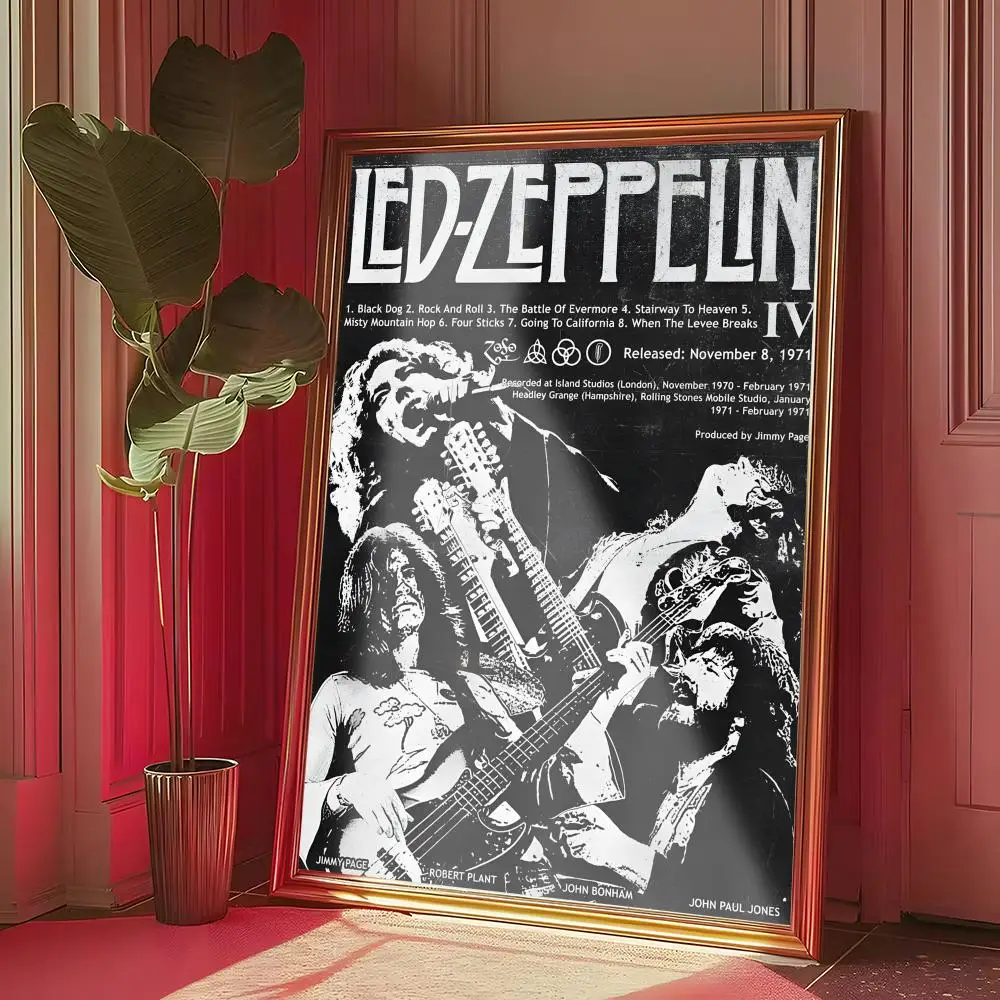 Plakat Led Zeppelin – rockowa legenda Czarny4