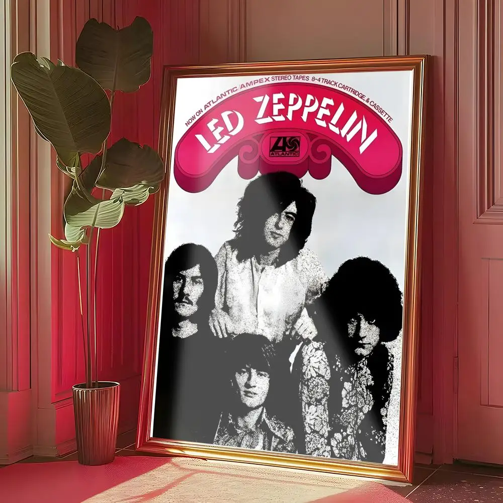 Plakat Led Zeppelin - rockowa legenda Czarny5