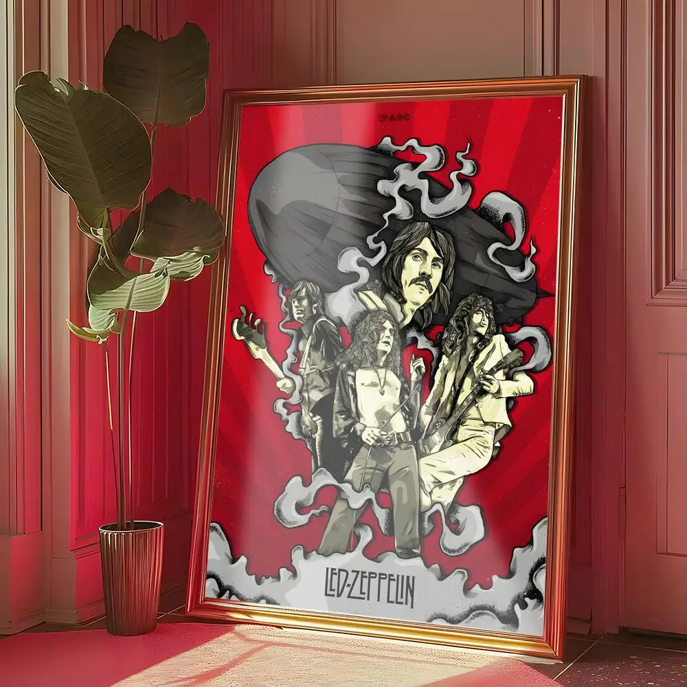 Plakat Led Zeppelin - rockowa legenda Czarny6
