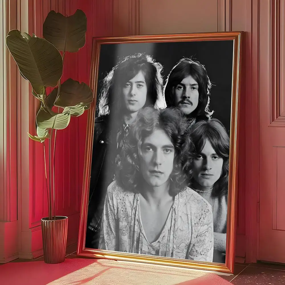 Plakat Led Zeppelin - rockowa legenda Czarny8