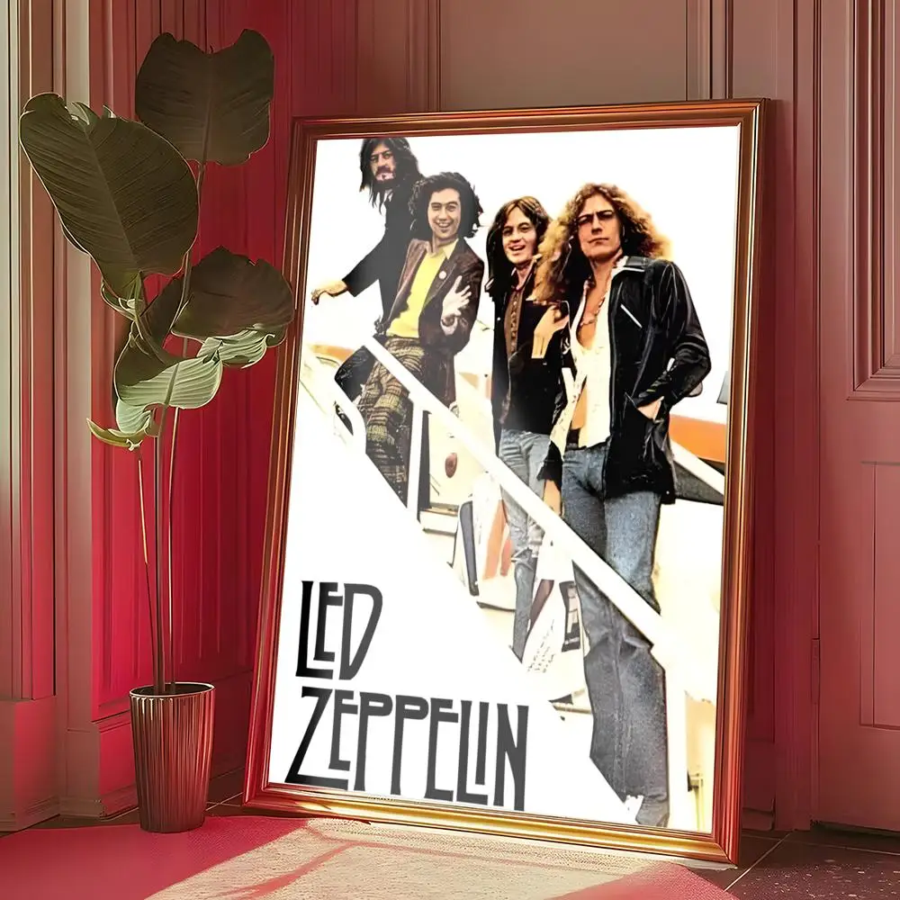 Plakat Led Zeppelin - rockowa legenda Czarny9