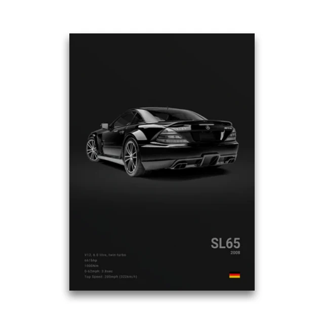 Legendarne samochody - plakat motoryzacyjny Wzór 4