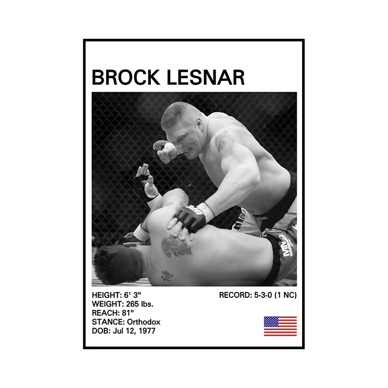 Legendy boksu – plakat czarno-biały Wzór 10