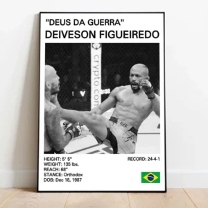 Plakat legendy boksu czarno-biały Wzór 1