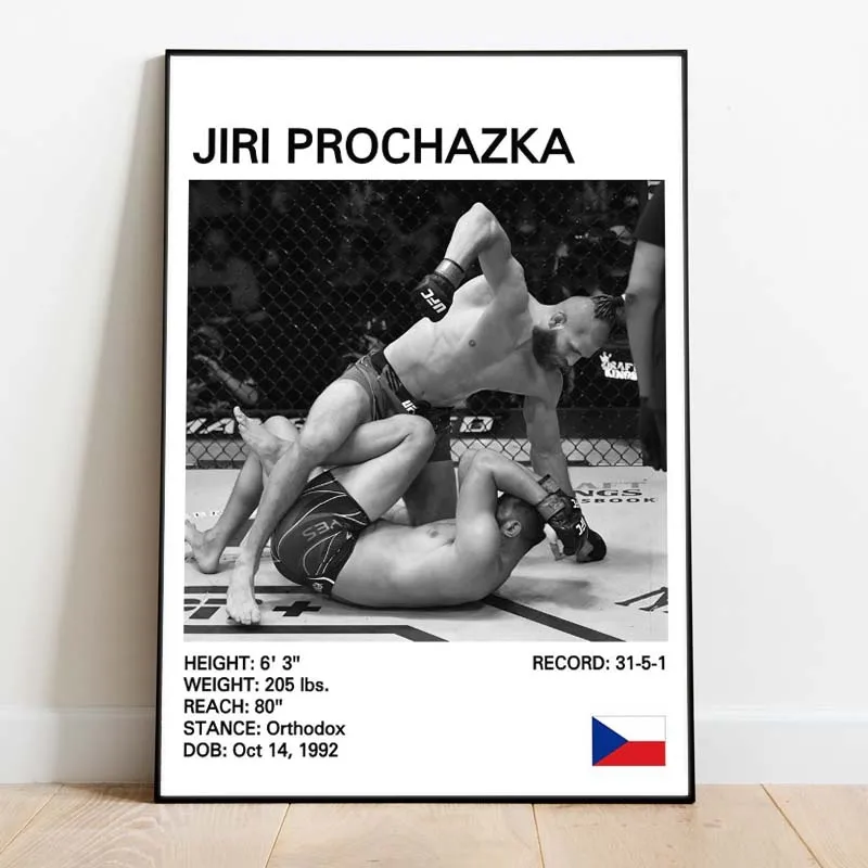 Plakat legendy boksu czarno-biały Wzór 5