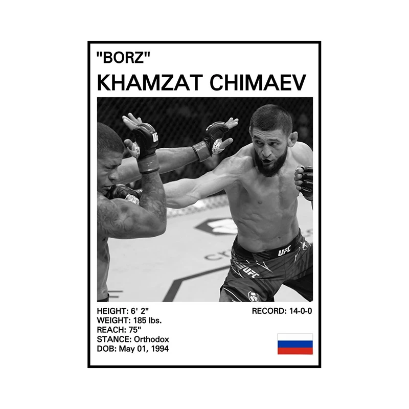 Legendy boksu - plakat czarno-biały Wzór 6