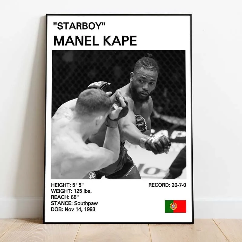Plakat legendy boksu czarno-biały Wzór 7