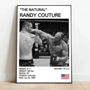 Legendy boksu - czarno-biały plakat motywacyjny Khaki