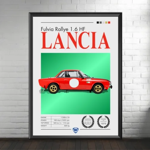 Plakat z legendami rajdowymi w klasycznym stylu Fioletowy/фиолетовый