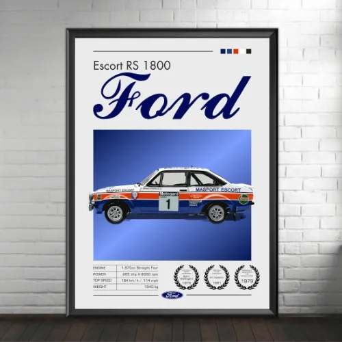 Plakat z legendami rajdowymi w klasycznym stylu Zielony