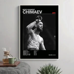 Legendy UFC - retro plakat sportów walki Jasnożółty