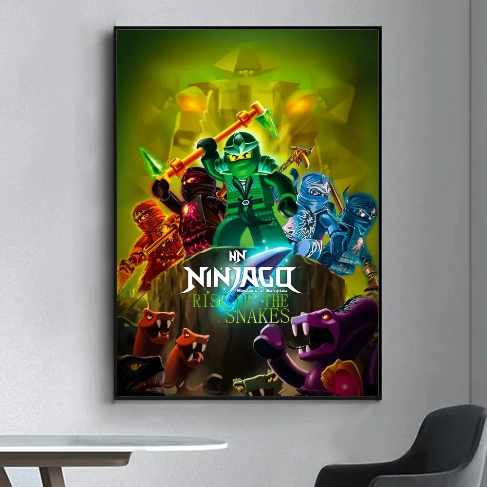 Lego Ninjago - plakat do pokoju dziecięcego Biały