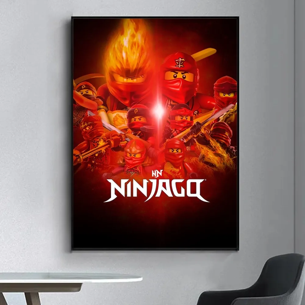 Lego Ninjago - plakat do pokoju dziecięcego żółty