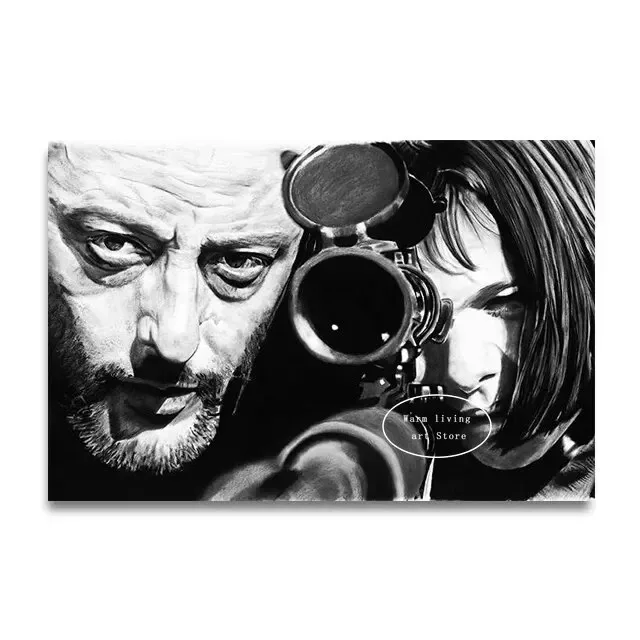Plakat film Leon Zawodowiec vintage Granatowy